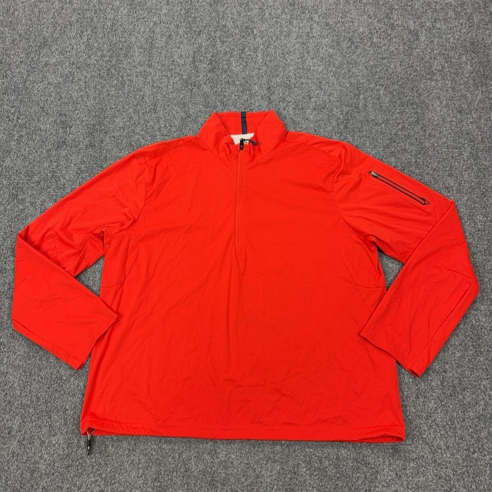 RLX Ralph Lauren Pullover Mens 2XL Red Quarter Zip Golf Windbreaker Jacket Top